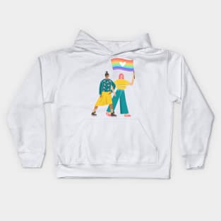 Group of people with flag Kids Hoodie